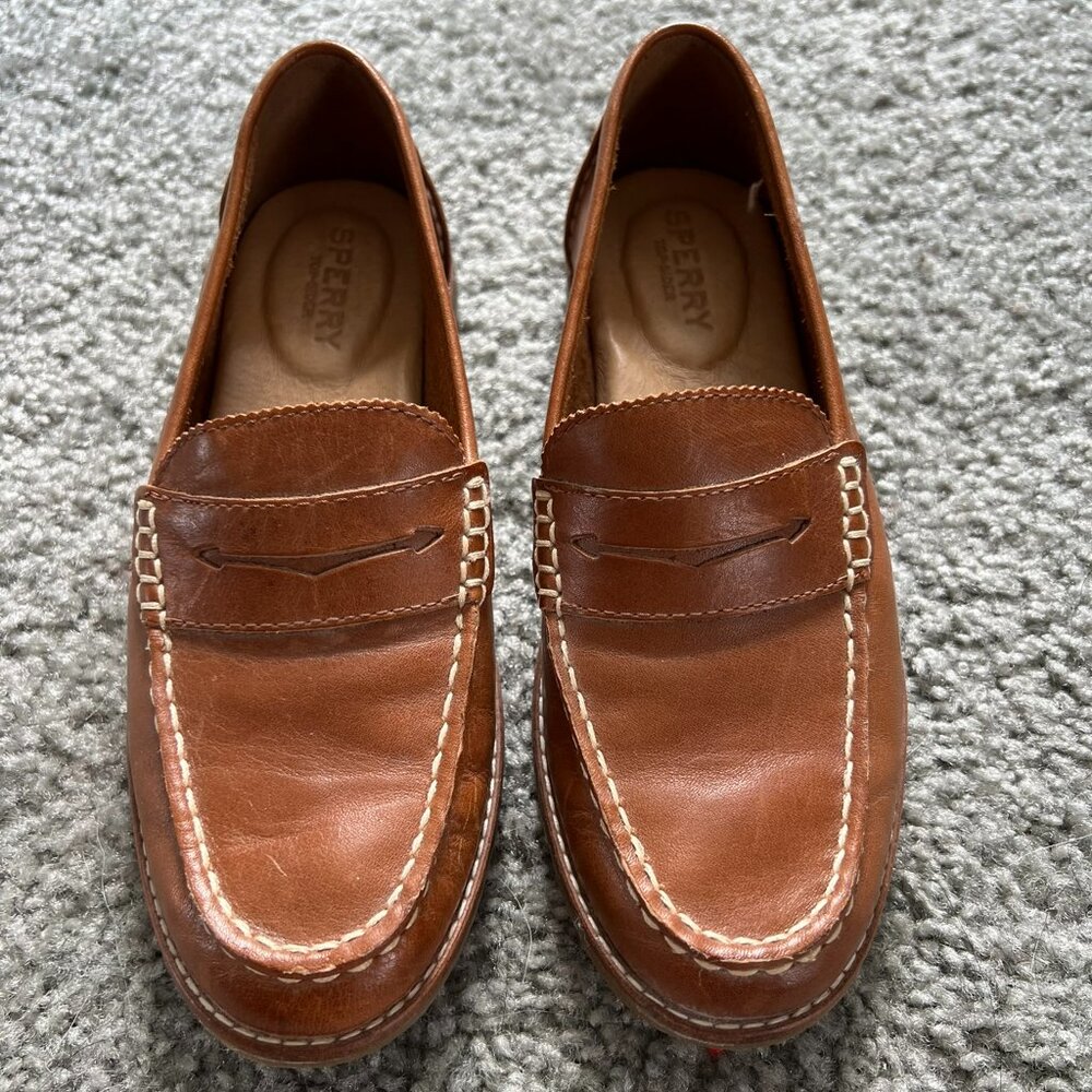 Sperry Seaport Penny Loafer Leather
